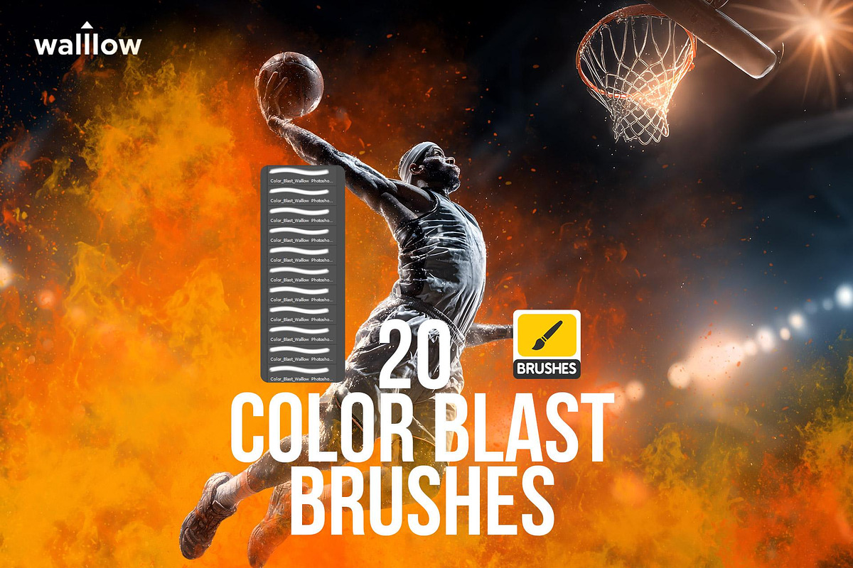 Fire Blast Photoshop Brush Set, a Brush Add-On by Walllow Creatives (Photo 1 of 3)