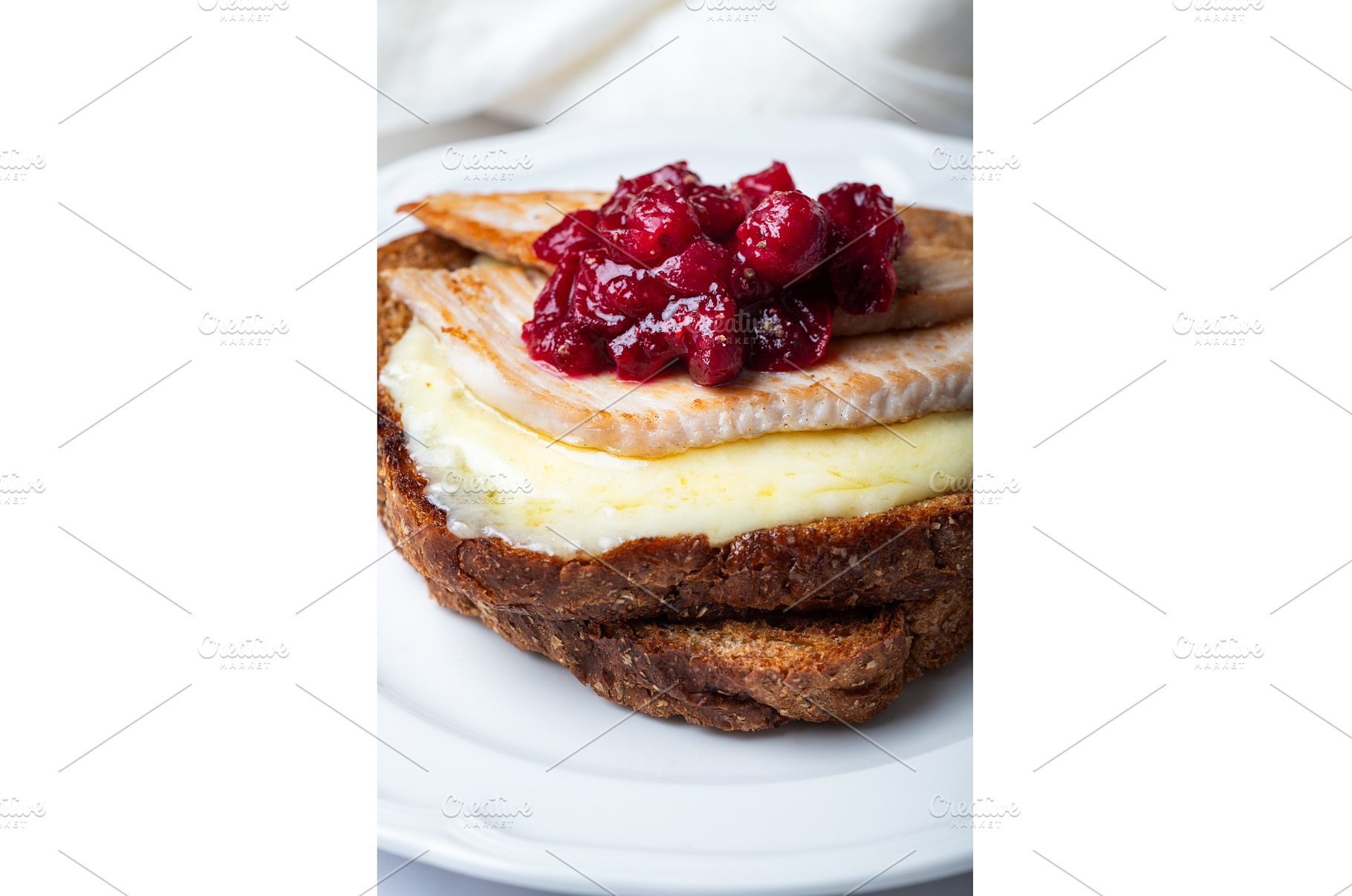 Open sandwich from leftover turkey, a Food & Drink Photo by MAnuta