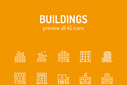 Buildings Line Icons, an Outline Icon by PixelBazaar (Thumbnail 2 of 2)