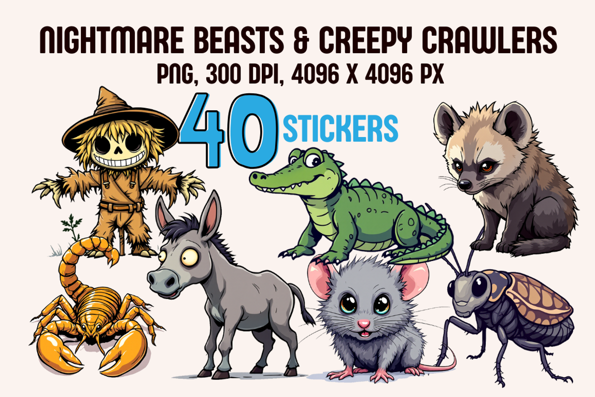 Nightmare Beasts & Creepy Crawlers, an Animal Illustration by PrintHaven Designs (Photo 1 of 6)