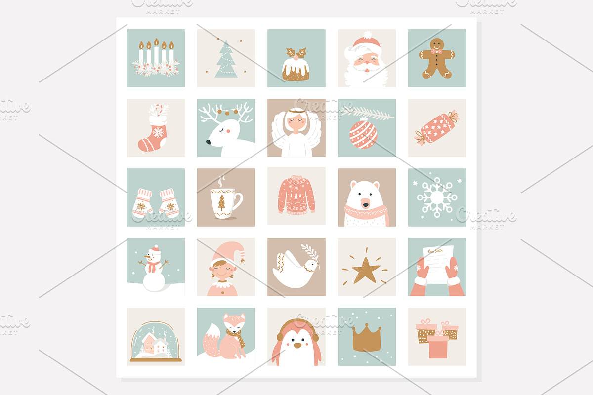 Christmas Advent Calendar Cards, a Graphic by Julia Batsheva (Photo 2 of 2)