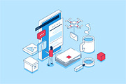 Isometric Concepts Illustrations, a Finance Illustration by alexdndz (Thumbnail 11 of 26)