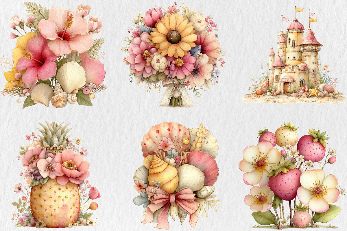Whimsical Summer Clipart, a Seasonal Illustration by Rose Art (Photo 4 of 6)
