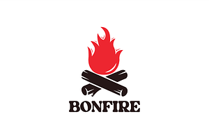 Bonfire logo design logo vintages, a Branding & Logo Template by zaqilogo