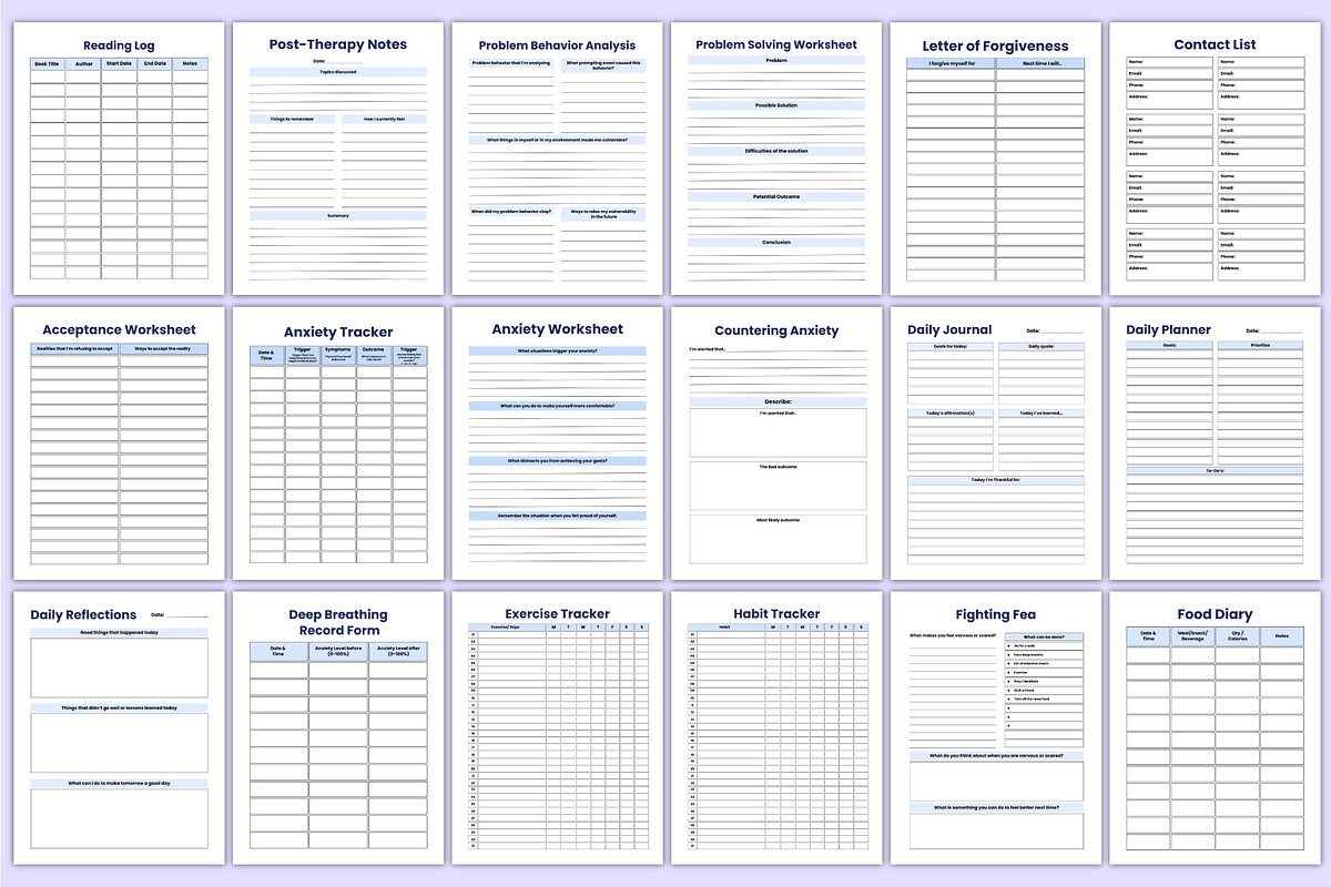 Ultimate Planner Sheets Bundle Canva, a Stationery Template by Mustafiz (Photo 3 of 9)