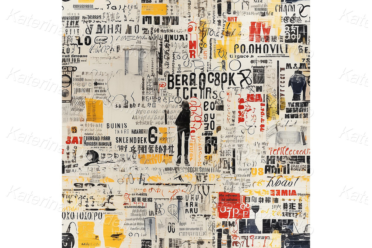 Newspapers seamless patterns set, a Pattern Graphic by Bubert Art (Photo 8 of 14)