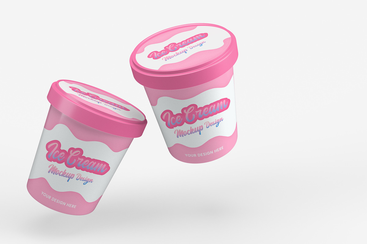 Glossy Ice Cream Cup Mockup PSD, a Cups & Container Mockup by Akrinity Digital (Photo 5 of 8)