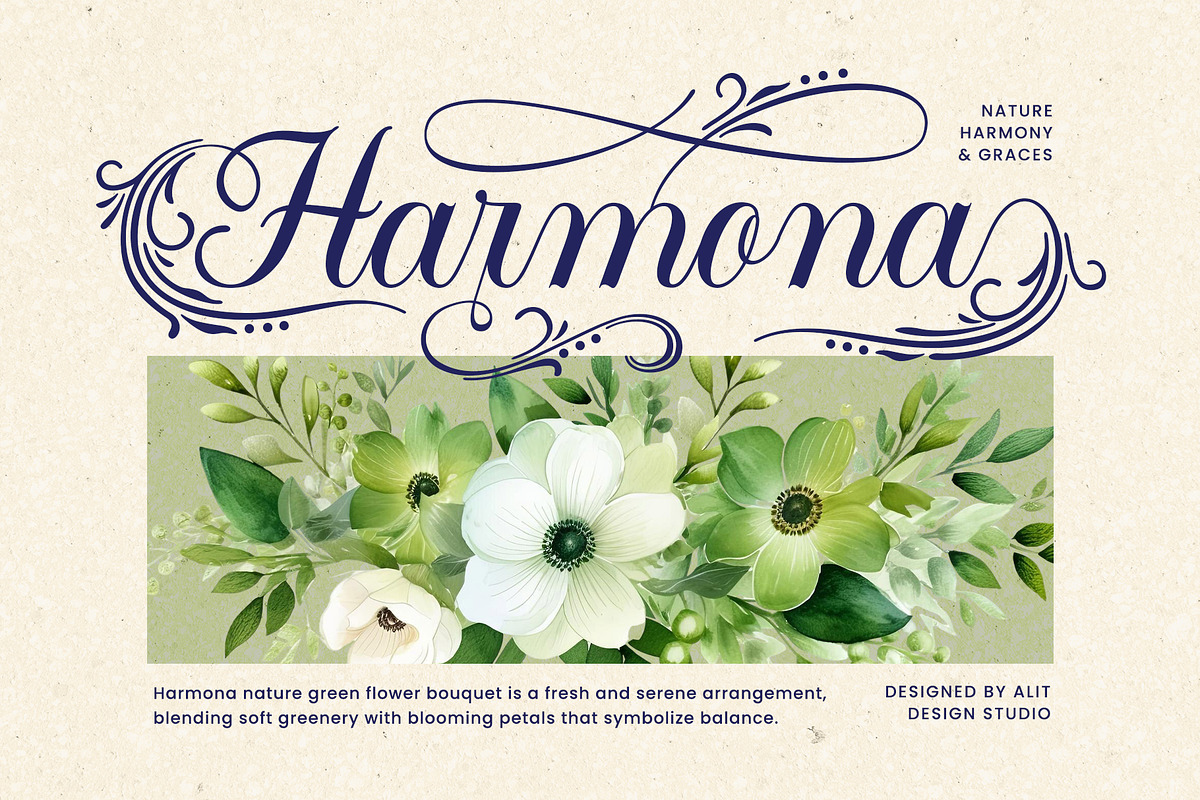 Flowmery Typeface, a Script Font by alit design (Photo 3 of 15)