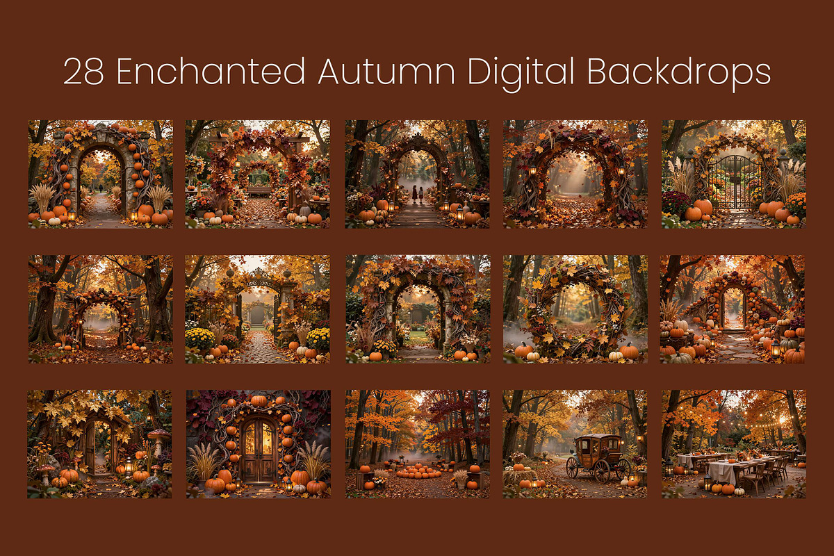 Enchanted Autumn Digital Backdrops, a Background Graphic by 3Motional (Photo 9 of 19)