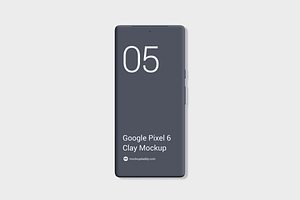 Google Pixel 6 Clay Mockup