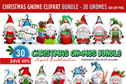 Christmas Gnome Clipart Bundle PNG, an Illustration by SLS Lines (Thumbnail 7 of 7)