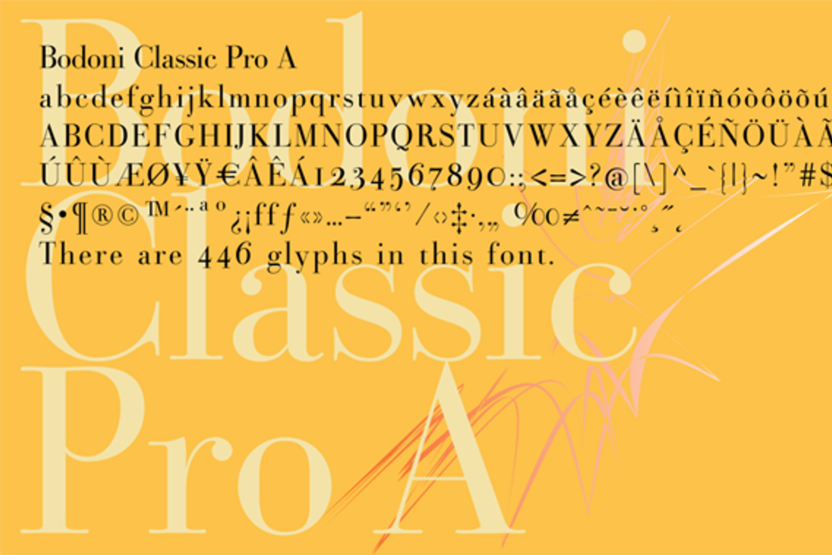 Bodoni Classic Pro, a Serif Font by Wiescher-Design (Photo 1 of 5)
