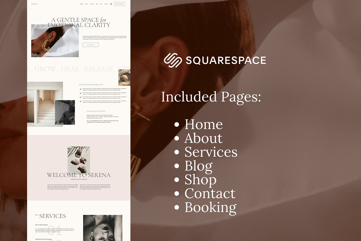 Squarespace Template for Therapists, a Squarespace Template by Sofia Designs (Photo 3 of 8)