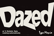 Dazed TM – Warped Font, a Sans Serif Font by Type Mania (Thumbnail 1 of 12)