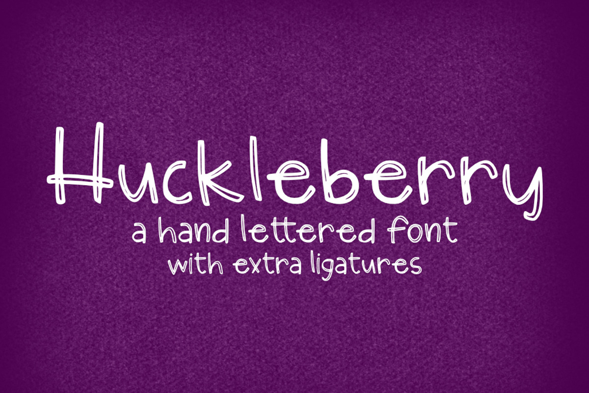 Huckleberry Hand-lettered Font, a Handwritten Font by Groovy Fonts by Mindy (Photo 1 of 6)