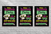 Black Spooky Party Flyer Set, a Flyer Template by Aiyari Graphic (Thumbnail 3 of 3)