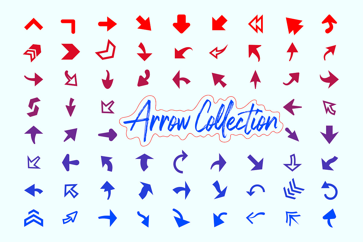 Arrow Collection Vector Objects, an Object Graphic by Artbeaut