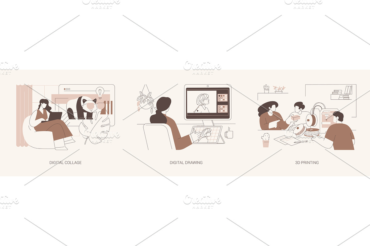 Digital art isolated cartoon vector, a Person Illustration by Visual Generation