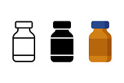 Vial Vector Icons, a Solid Icon by Artonix (Thumbnail 2 of 2)