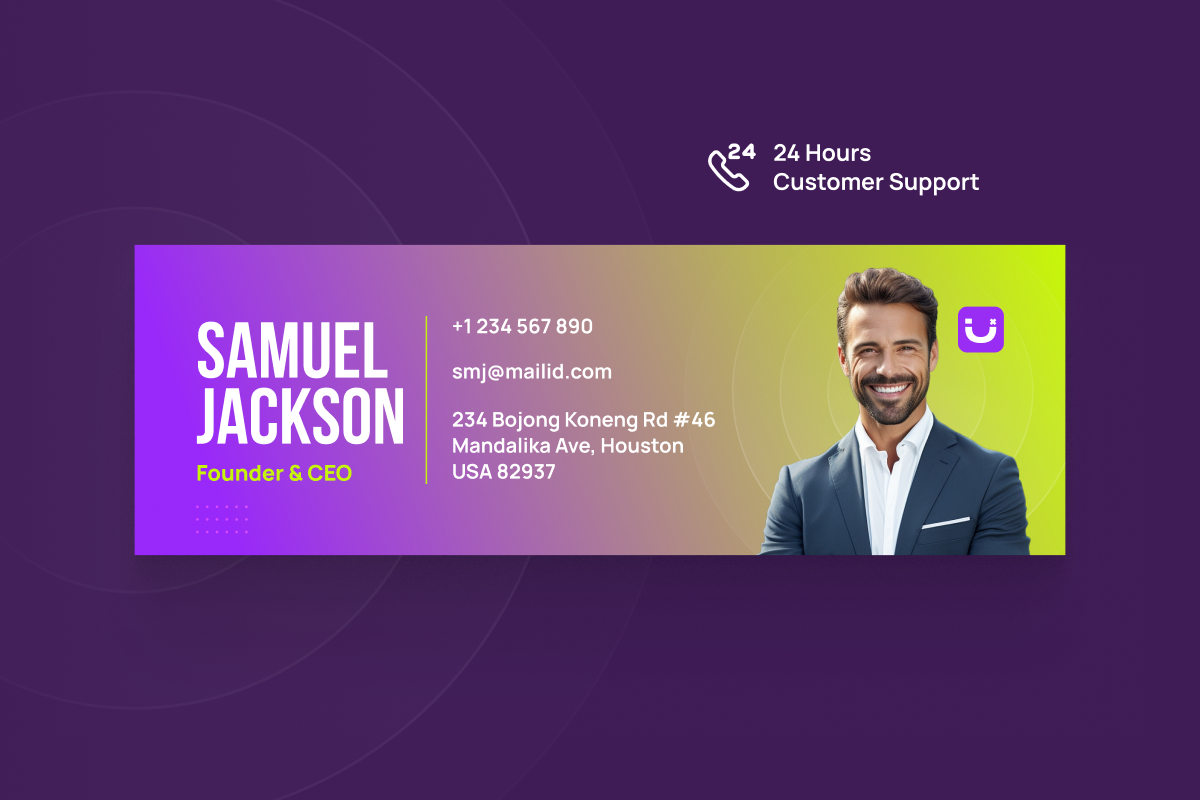 Modern Email Signature Template, a Social Media Template by Digifrnd (Photo 4 of 5)
