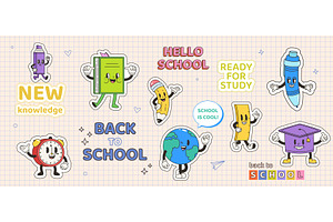 Groovy style book pencil marker, an Object Illustration by Valerie Bodnar