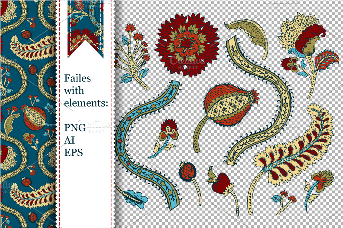 Jacobean pattern, a Pattern Graphic by Ivchenko design (Photo 2 of 3)