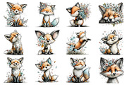 Whimsical Spring Fox Clipart, an Illustration by Dream Creation (Thumbnail 2 of 4)