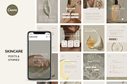 SKINCARE Canva templates, a Social Media Template by Studio Suvelle (Thumbnail 1 of 9)