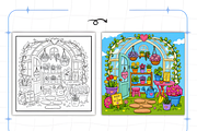 Cozy Places Coloring Book Bold &Easy, a Decorative Illustration by Design Station (Thumbnail 5 of 7)