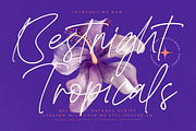 Bestnight Tropicals Ballpoint Script, a Script Font by stylishtype.co (Thumbnail 1 of 20)