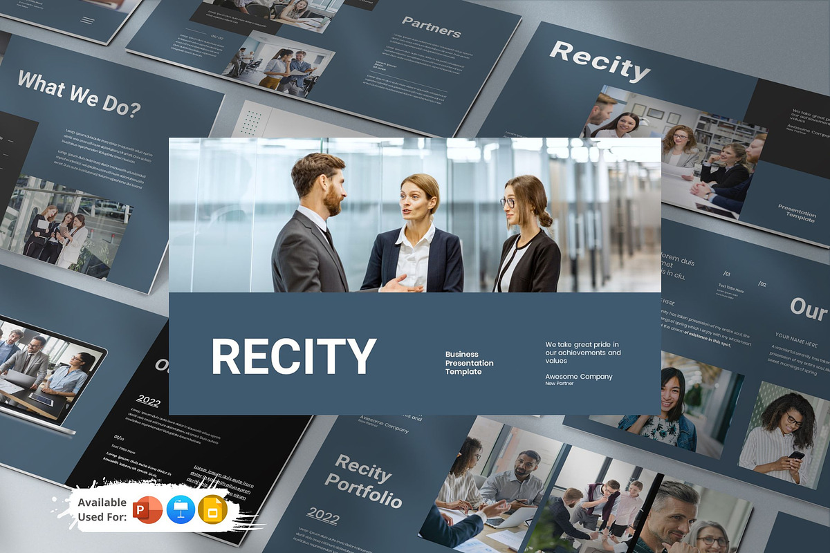 Recity Presentation Template, a Presentation Template by Analogous Temp (Photo 1 of 5)