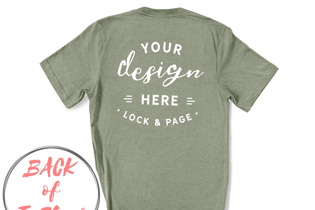 Back Of T-Shirt BC3001 Mockup Bundle, a Shirt Mockup by lock and page (Photo 42 of 88)