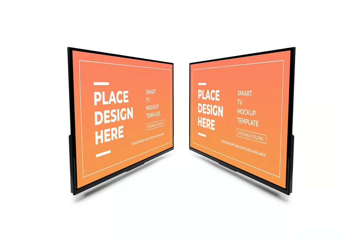 Smart TV Display Mockup Template Set, a Device Mockup by DesignRushMarket (Photo 4 of 11)