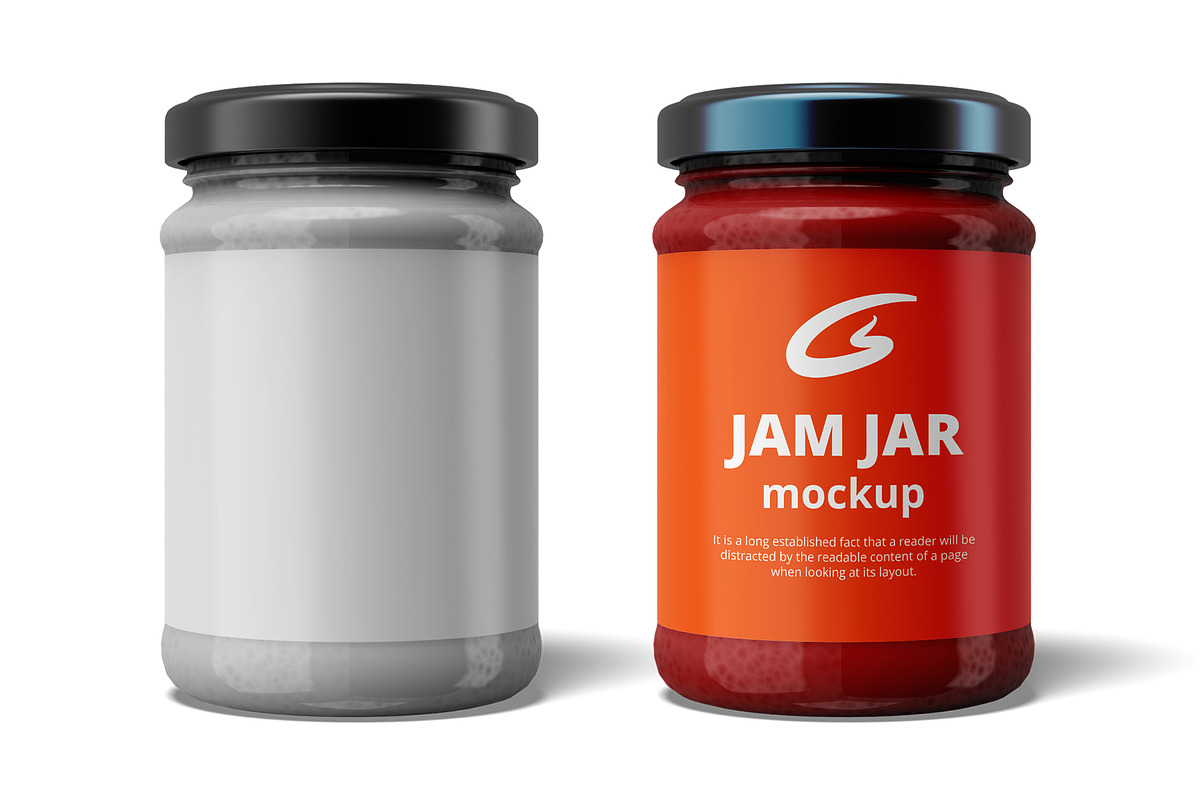 Jam Jar Mockup, a Product Mockup by GraphicsPixel (Photo 1 of 3)