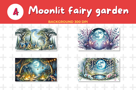 Moonlit Fairy Garden Background JPG
