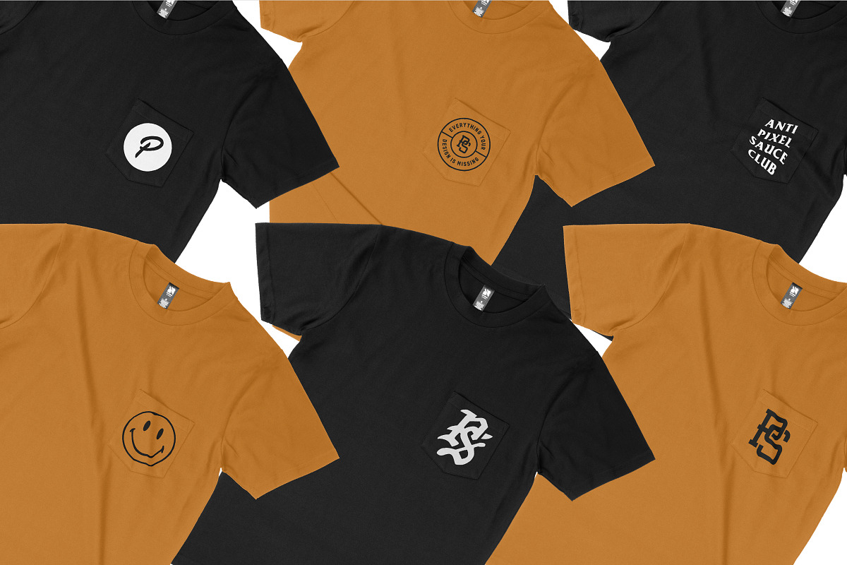 AS Colour 5027 Classic Pocket Tee, a Shirt Mockup by Pixel Sauce™ (Photo 2 of 7)