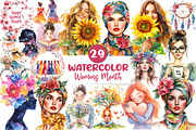 Cute Womens Month Clipart, an Illustration by CreationArt (Thumbnail 1 of 5)