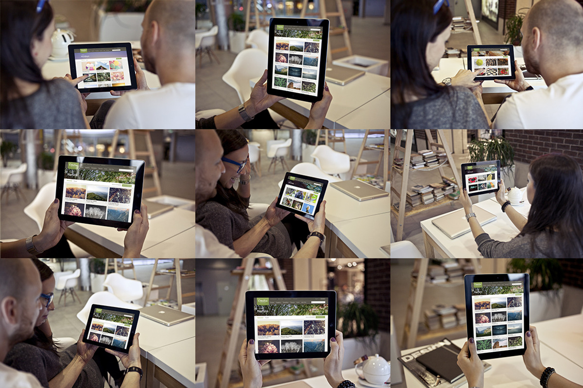 Couple using iPad - 9 photo mockups, an iPhone Mockup by show it better (Photo 5 of 5)