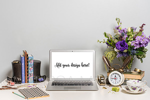 Wonderland Macbook Styled Mockup #19