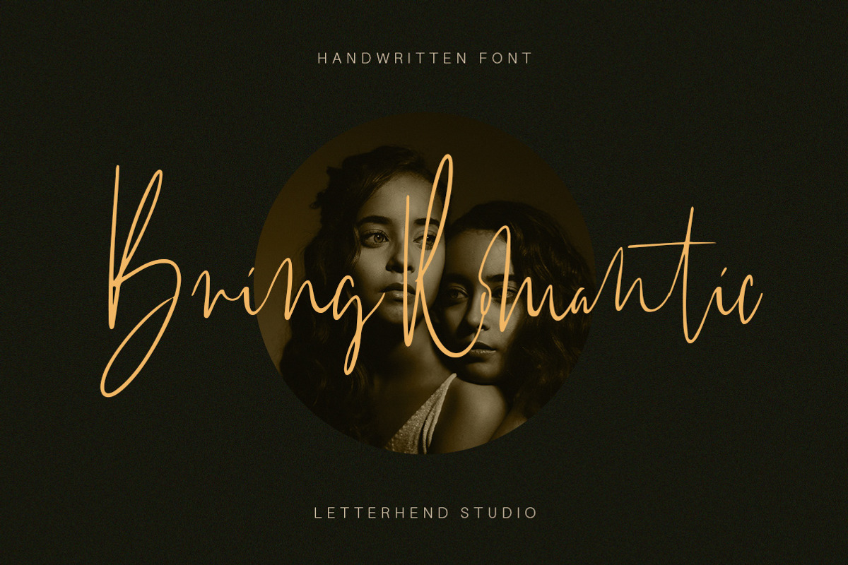 Bring Romantic - Handwritten Font, a Handwritten Font by Letterhend Studio (Photo 1 of 10)