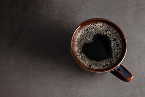 Coffee Lover Concept. Coffee Cup with Heart Shape inside, a Photo by salmon.black
