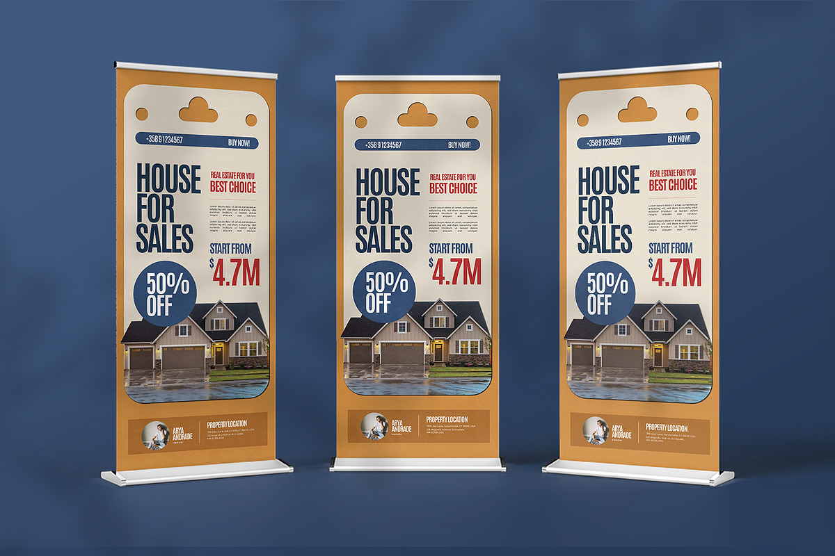 House For Sale - Roll Up Banner, a Print Template by StreaksideStd (Photo 2 of 2)