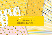 Cute Bee, Bee, Honey Bee, an Illustration by Mia's Graphic Design (Thumbnail 7 of 9)
