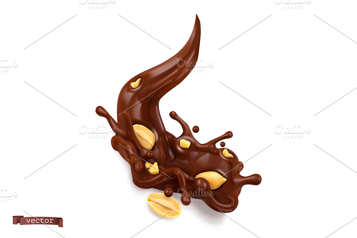 Chocolate cookies with peanuts, set, a Decorative Illustration by Allevinatis Studio (Photo 8 of 8)