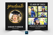 Graduation Announcement Template, a Card Template by Designscozy (Thumbnail 1 of 3)