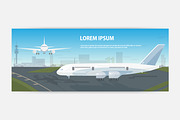 Airplane banners set, a Transportation Illustration by Good Studio (Thumbnail 2 of 5)