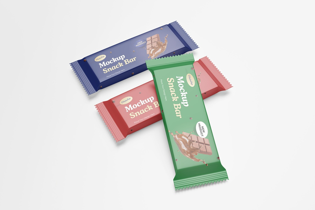 Snack Bar Mockup, a Packaging Mockup by Graphic Deal (Photo 2 of 7)