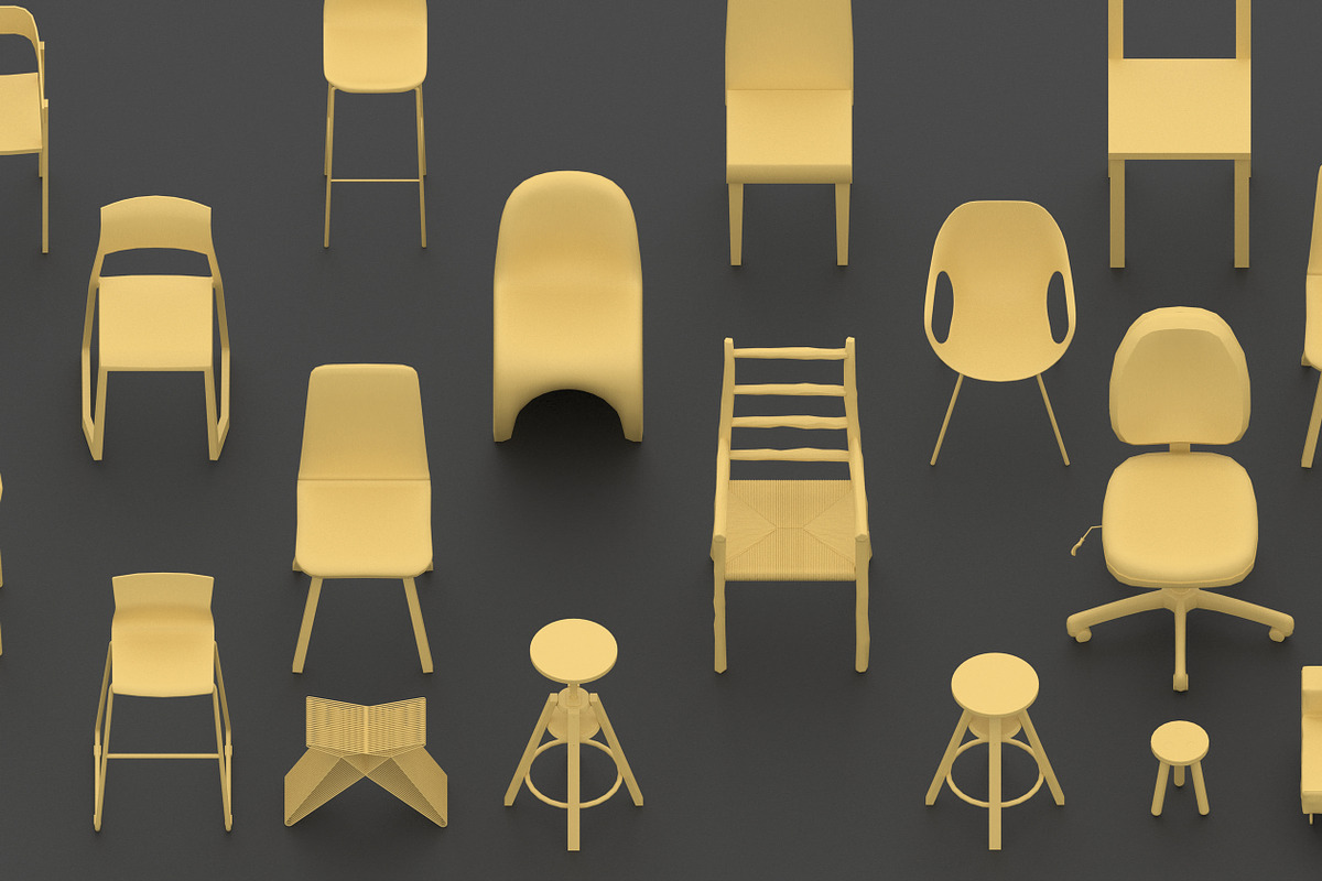 Basemesh chairs collection, a Furniture 3D Model by MohamedHussien1 (Photo 2 of 4)