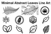 Minimal Abstract Leaves Line Art, an Illustration by musafir_fashion (Thumbnail 1 of 11)