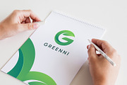 Leaf Letter G Logo & Business Card, a Branding & Logo Template by gdrony (Thumbnail 3 of 3)